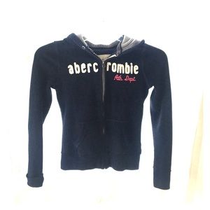 Abercrombie kids navy hooded jacket sz L